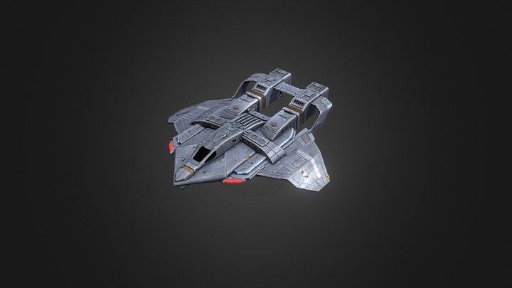 Federation Attack Fighter 3D Model