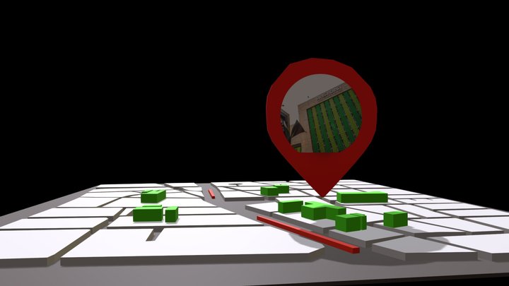 Modelo Mapa: Ubicación de sedes del Areandina 3D Model
