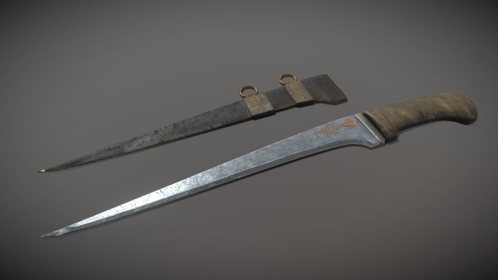 Dagger Indian "pesh-kabz" 3D Model