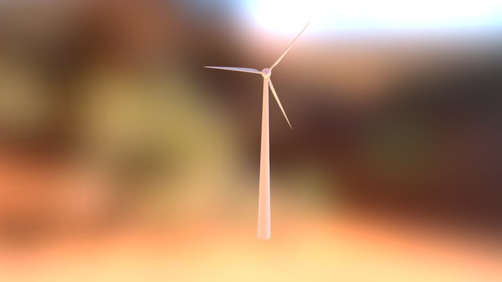 Simple Animated HighPoly Windmill 3D Model