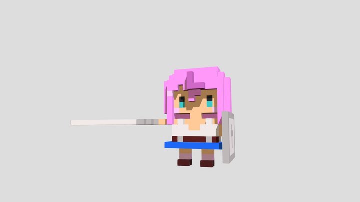 Brave Girl_broad sword 3D Model