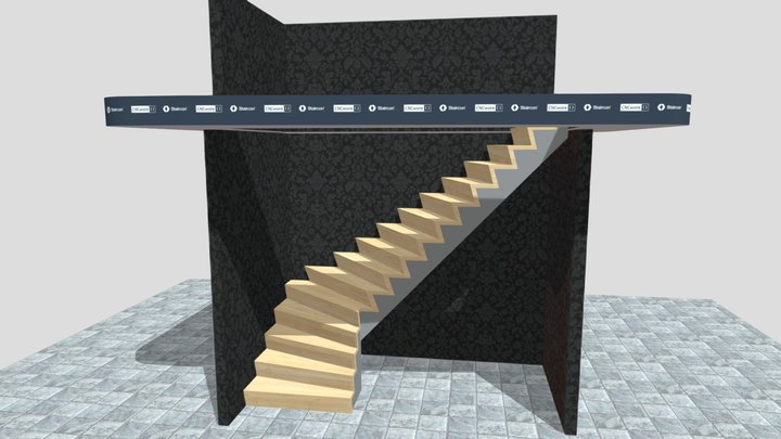 Z-trap met onderkwart 3D Model
