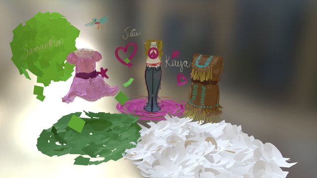 American Girl Dressed 3D Model