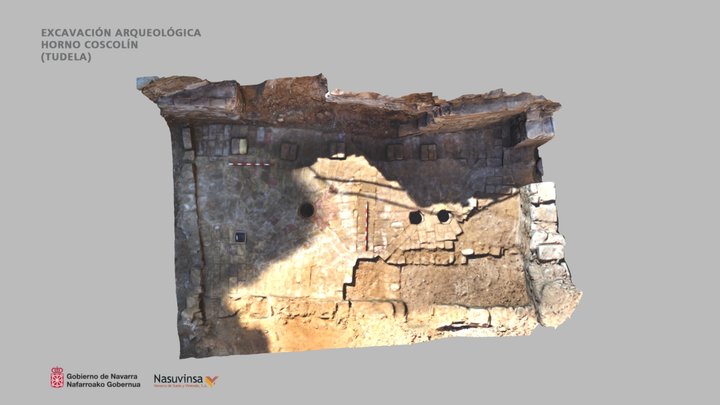 Bodega suelo de Ladrillos con tinajas enterradas 3D Model