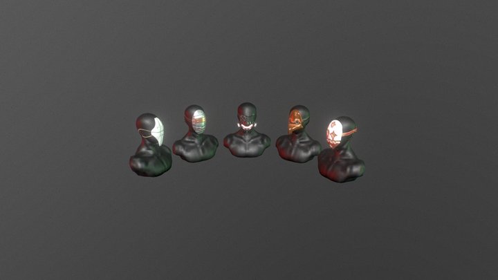 Tokyo Ghoul masks 3D Model