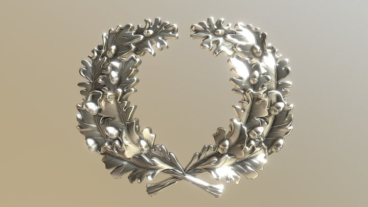 Oak Wreath 3D Model