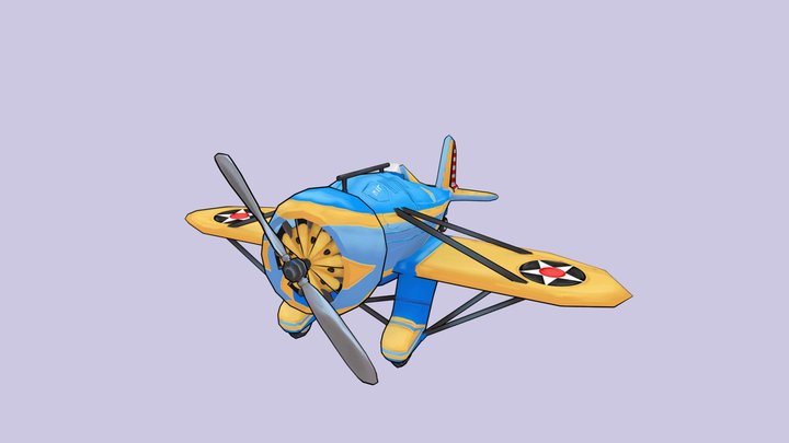 The Flying Circus: stylized p-26 peashooter 3D Model