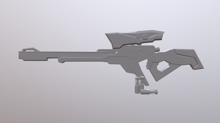 Sniper Rifle w/o textures 3D Model