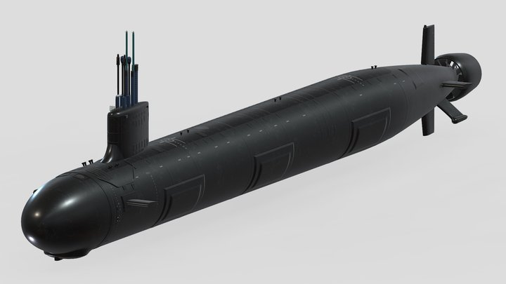 US Submarine Virginia SSN-774 3D Model