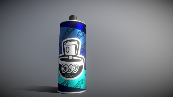 Spray Paint Can Lata de Aerosol 3D Model