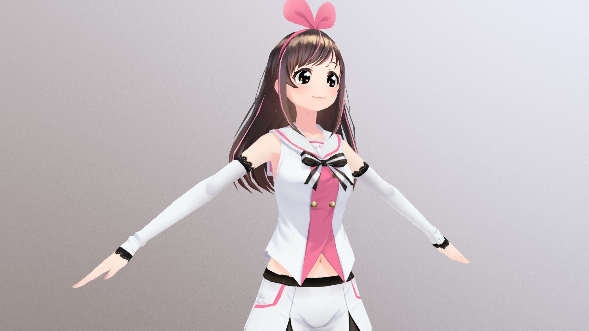 Kizuna AI Decimated Download Free  3D  model  by 