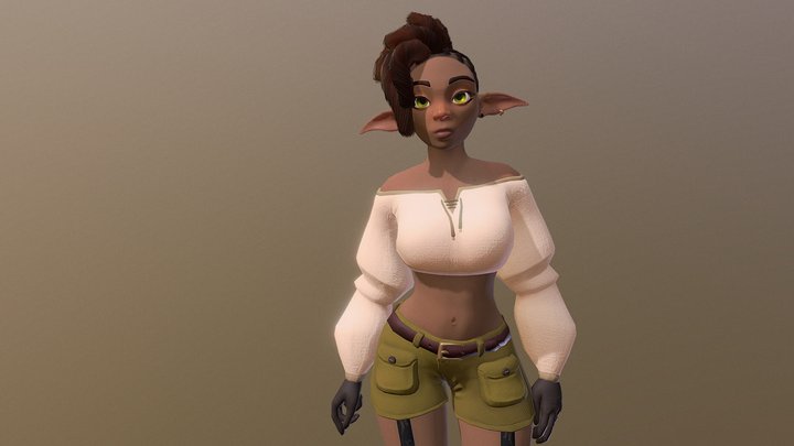 Lady Goblin 3D Model