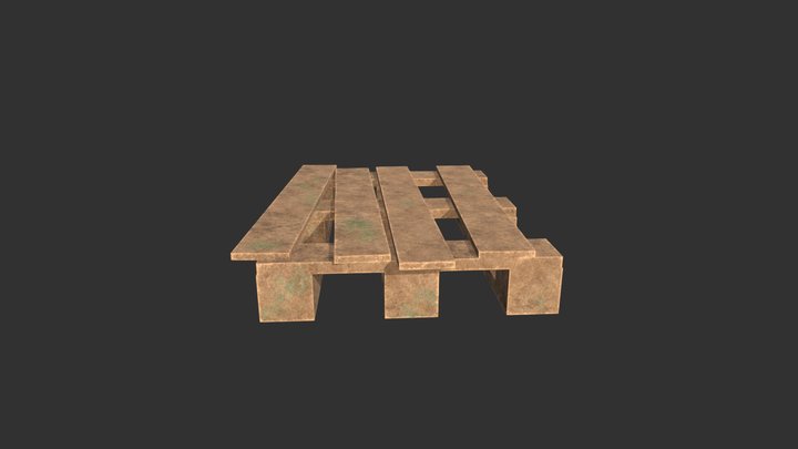 Stylized Pallet 3D Model