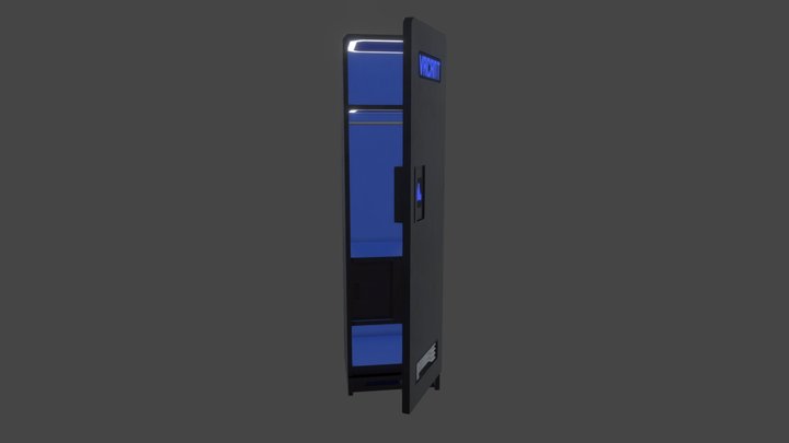 Sci-Fi Locker 3D Model