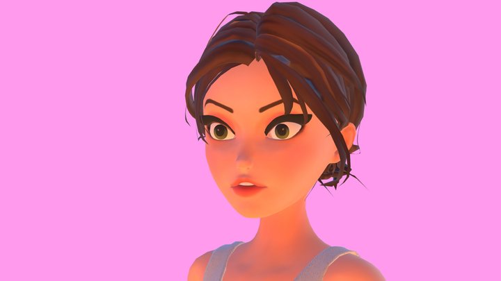 Stylized Girl | Game ready, rigged & animated 3D Model