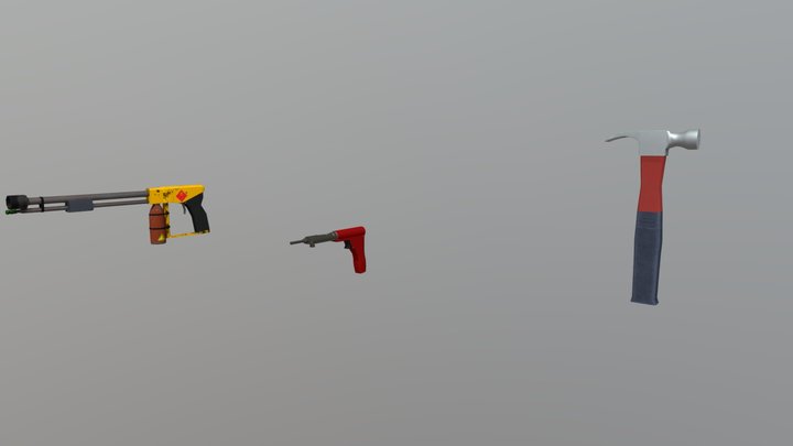 Construction Guns 3D Model