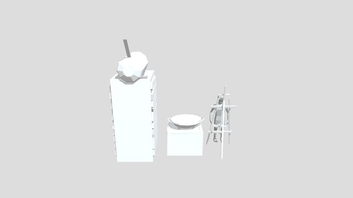 Eco House - Model 2 More detailed props 3D Model