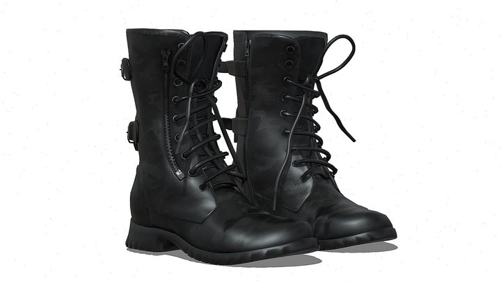 Black Boots 3D Model