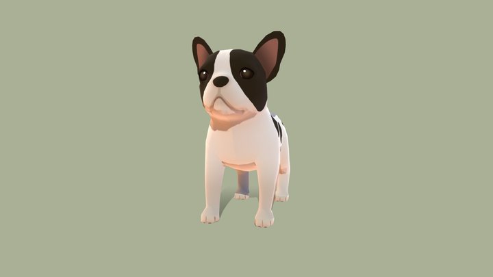 Dog_BostonTerrier 3D Model