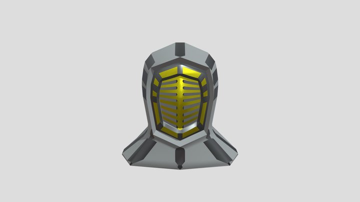 FREE Fencing Mask Low-poly 3D Model