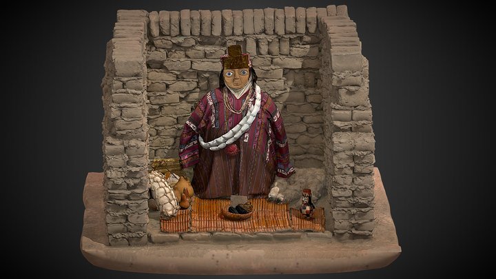 Representación de entierro Wari 3D Model