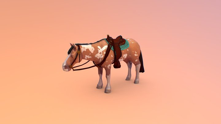 Western Horse 3D Model
