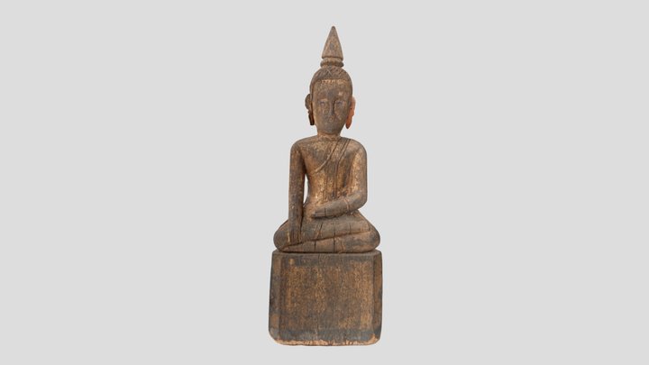 Wooden Buddha (2) 3D Model