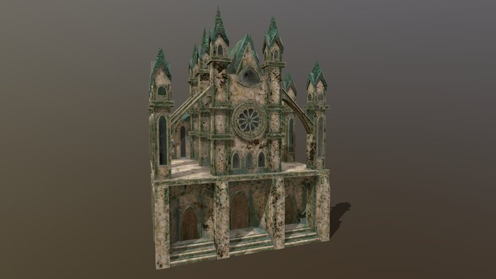 Neo-Gothic Church 3D Model