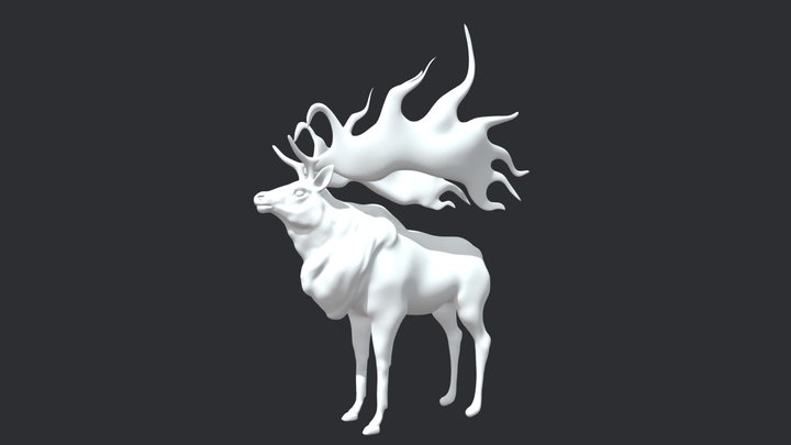 Elk Spirit character WIP 3D Model