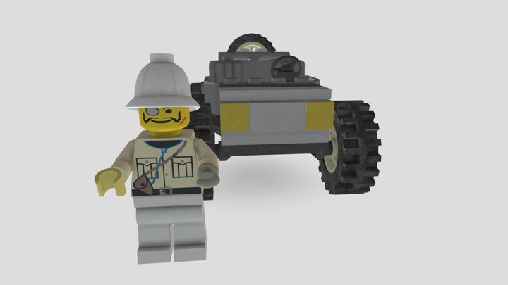 Baron Von Barron from Lego Racers (1999) game 3D Model