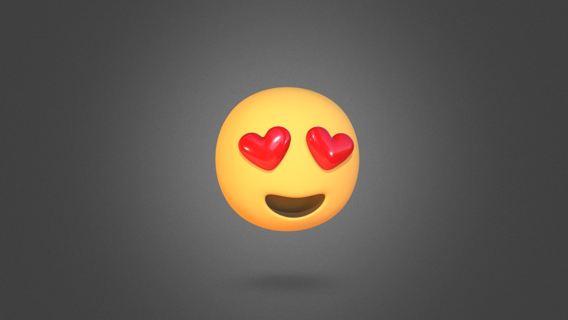 Smiling Face With Heart Eyes Emoji Buy Royalty Free 3d Model By