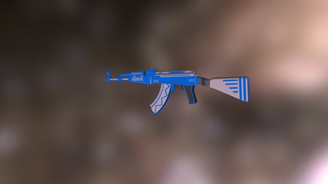AK-47 | Boosted (Blue) 3D Model