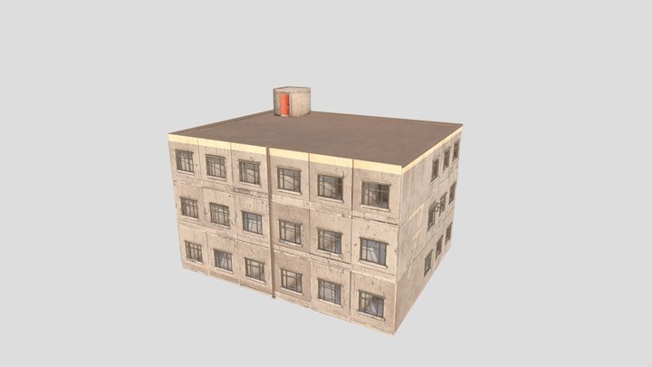 Small Concrete Block 3D Model