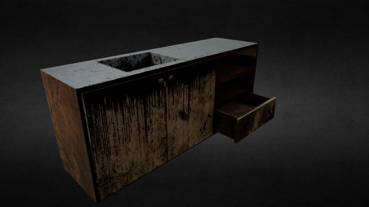cabinet with sink 3D Model