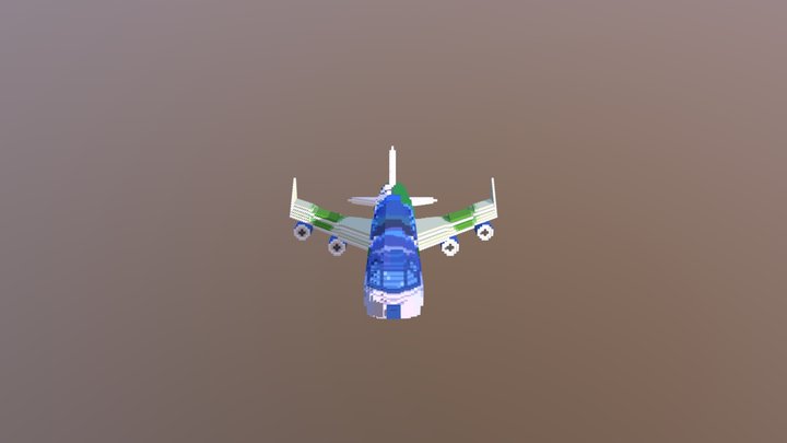 Camouflaged Plane 3D Model