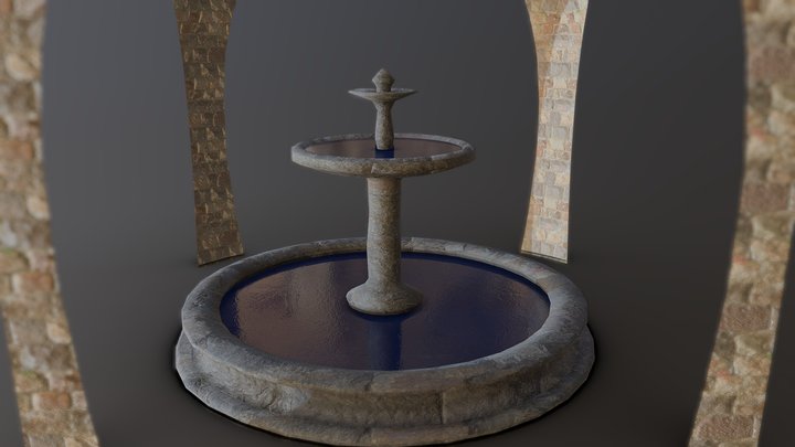Fountain Kit LOWPOLY – Gratis 3D-model STL