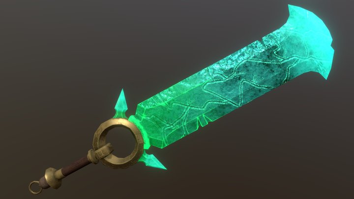 Jade sword 3D Model
