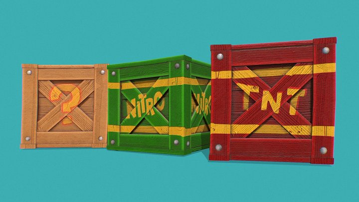 Crash Bandicoot Crates 3D Model