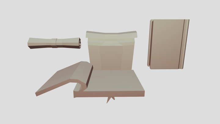 Books set – Free 3D Model STL