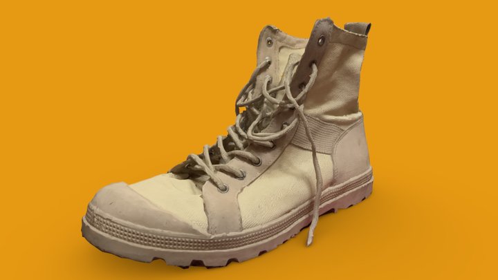 Canvas Boot 3D Model