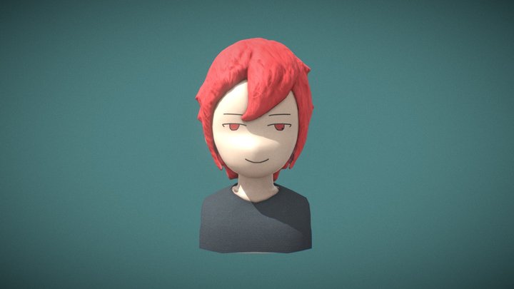 Anime Head 3D Model