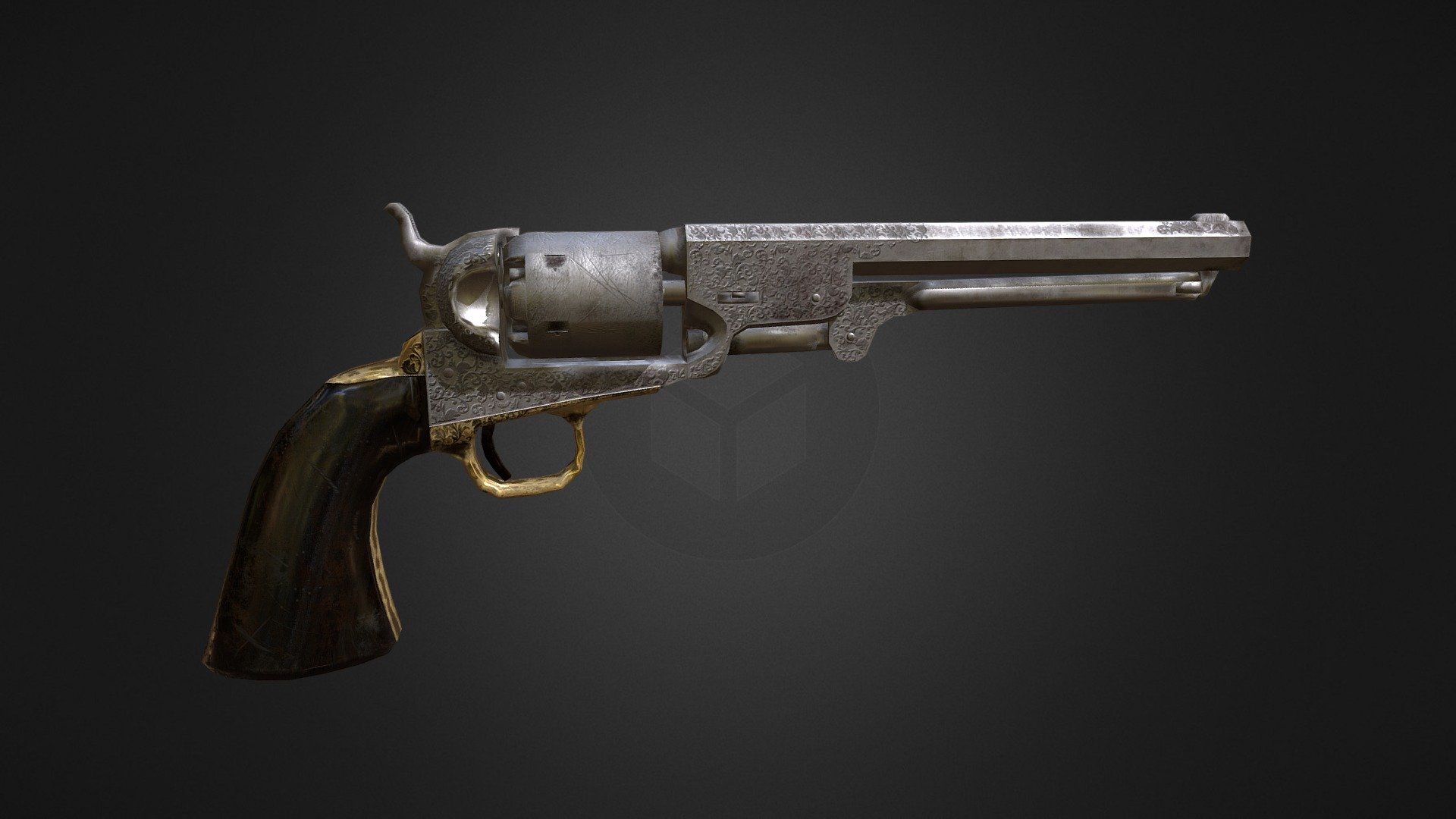 1851 Colt Revolving Navy Pistol - 3D model by Gabriel Silva (@Gabriel ...