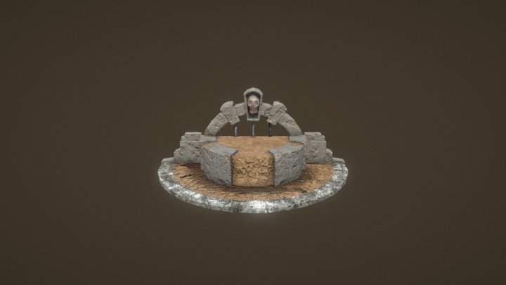 Concept - Dried Minipond | Low Poly | Textured 3D Model