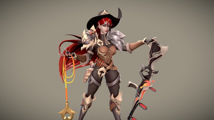 High Noon Caitlyn - Stylized Creation 3D Model