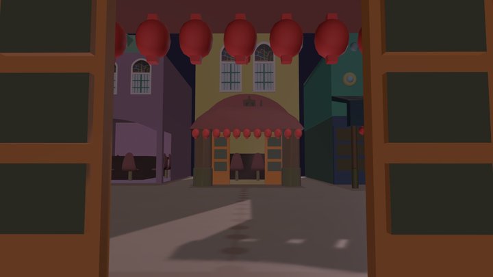 Spirited Away Ghost Town 3D Model