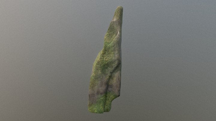 Small Stone Column (Variation 2) - Pure Mossy 3D Model