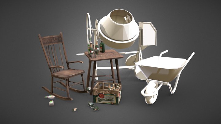 Forest Loner - Model 2 More Detailed Props 3D Model