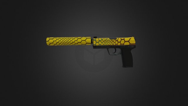 CSGOSKIN｜ＵＳＰｃｙｂｅｒｈｉｖｅ 3D Model