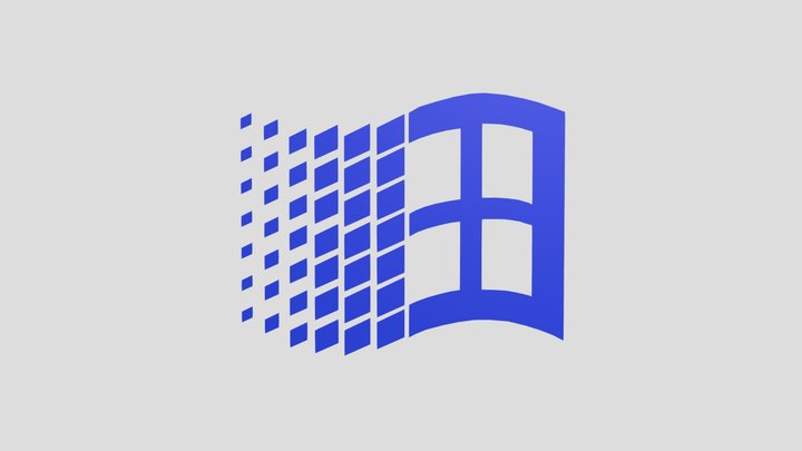 Windows Chicago Blue Logo Remake – Modèle 3D gratuit STL