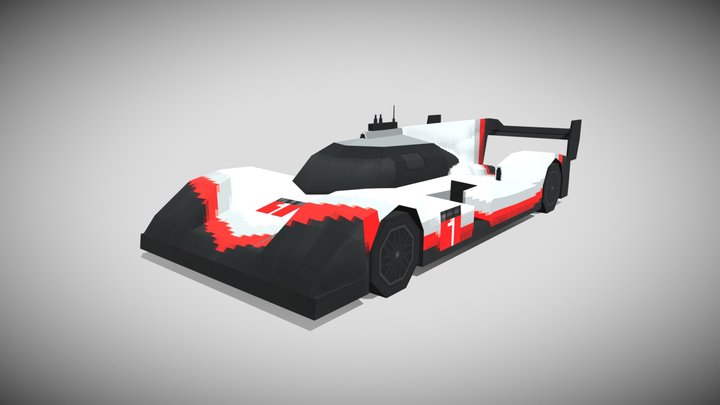 Low-Poly Porsche 919 Hybrid 3D Model